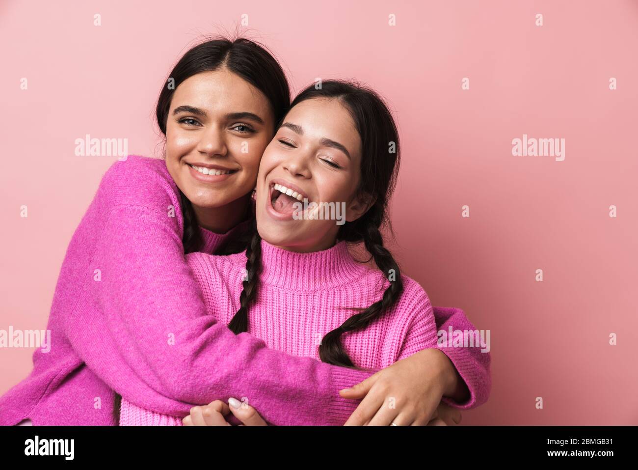 tween girls grimacing 