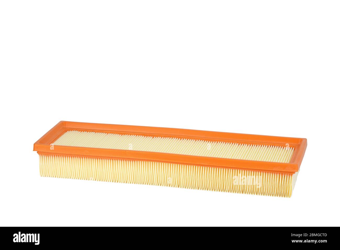 Isolate. The new yellow-orange car air filter on a white background ...