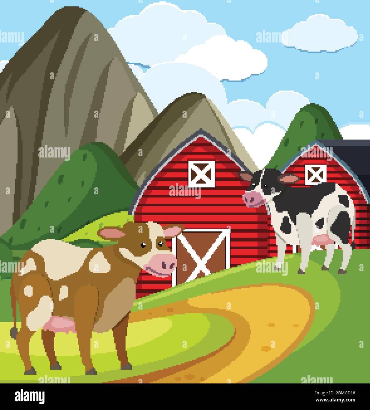 Colourful cows Stock Vector Images - Alamy