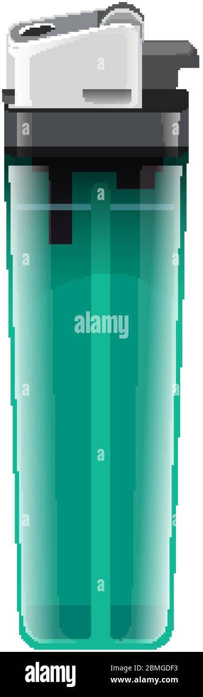 Green water bottle on white background illustration Stock Vector Image ...
