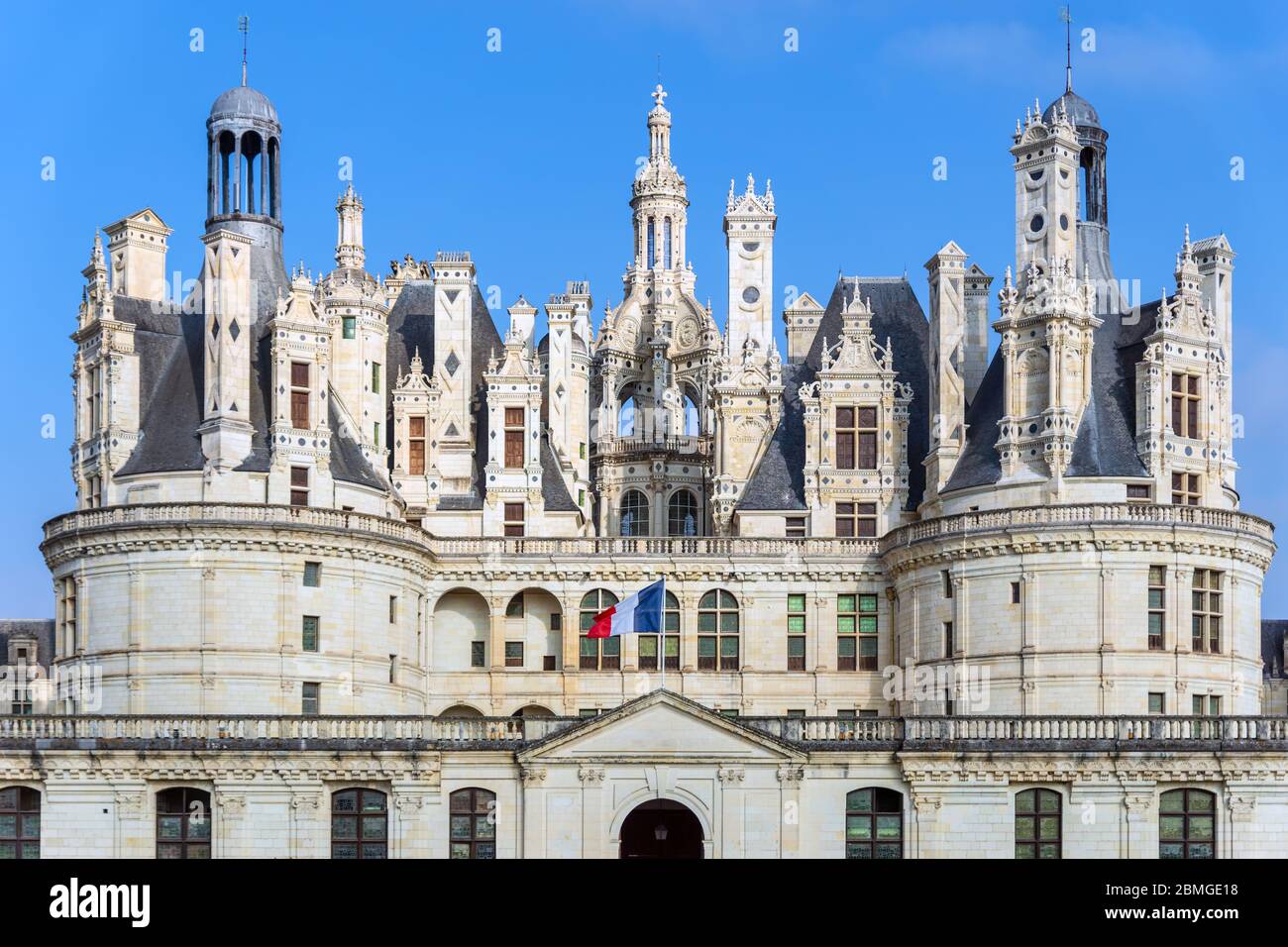 Chateau de Chambord in the Loire Valley - France Stock Photo