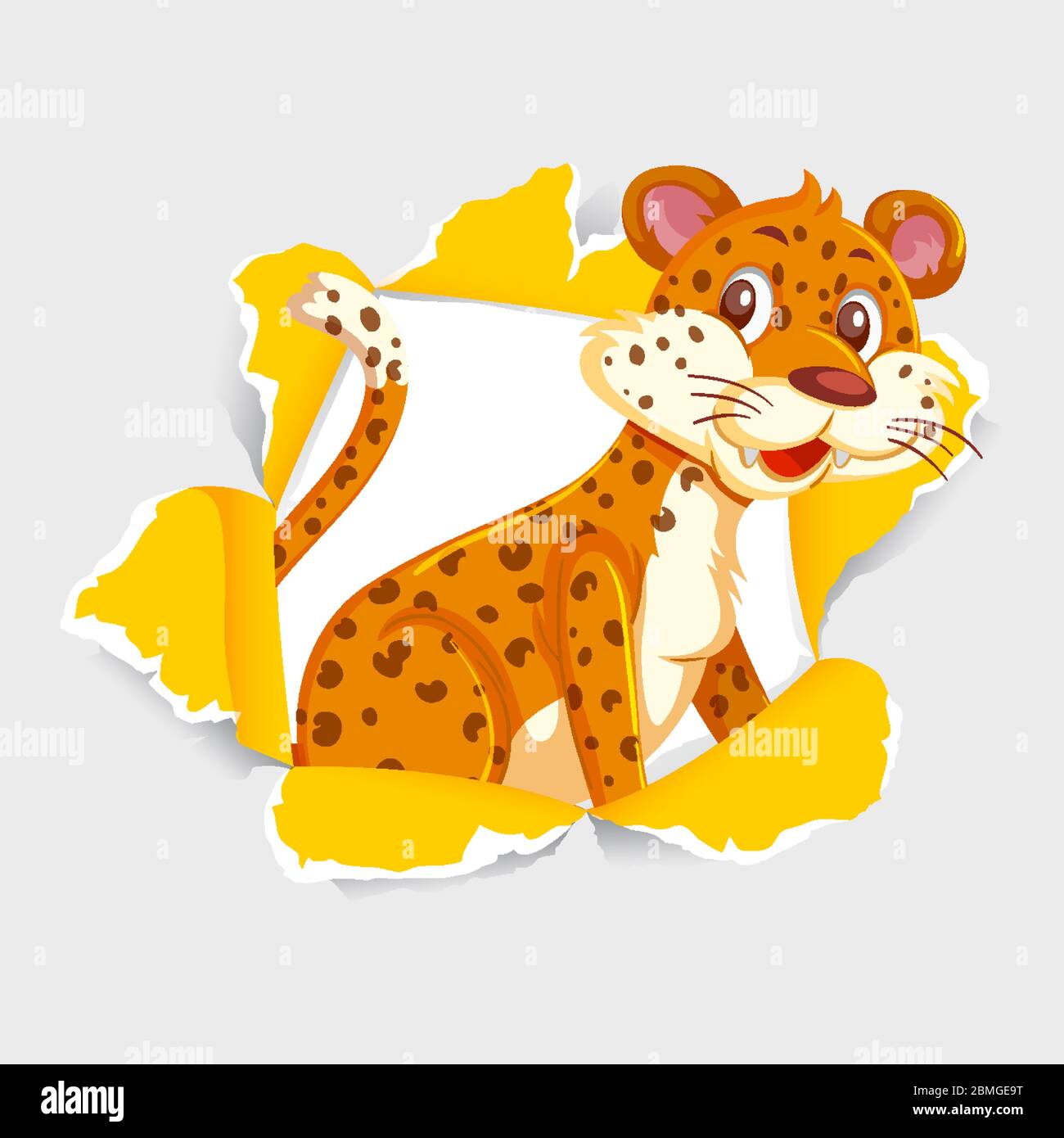 Background template design with wild tiger illustration Stock Vector ...