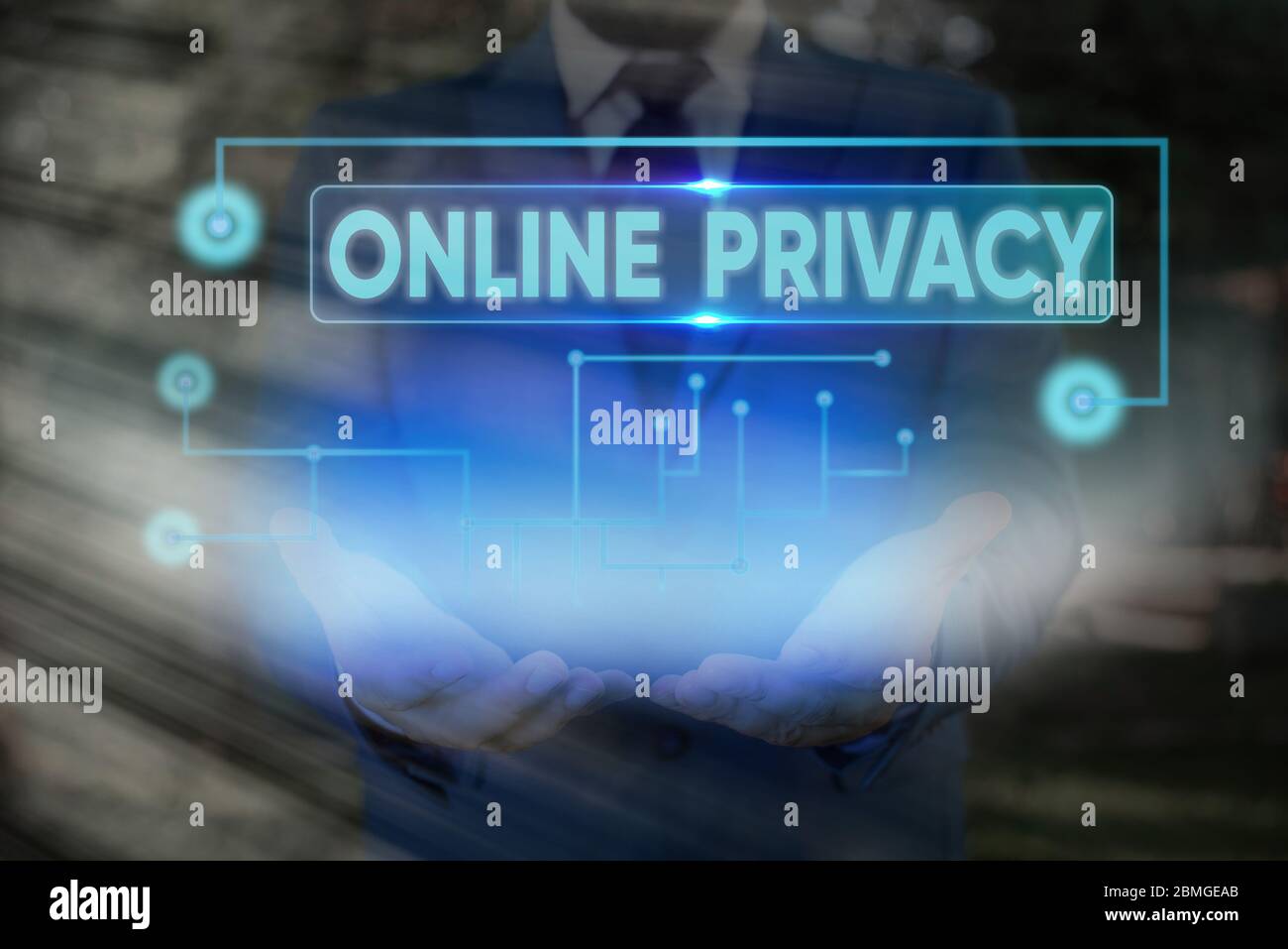 Handwriting text Online Privacy. Conceptual photo Security level of an individualal data published via the Internet Stock Photo