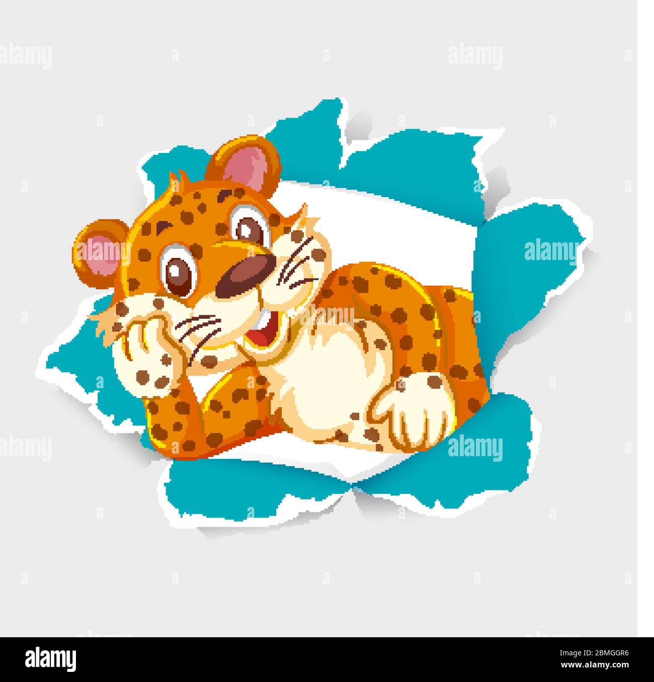 Background template design with wild tiger illustration Stock Vector ...