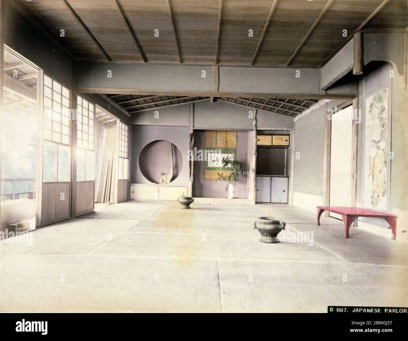 [ 1880s Japan - Japanese Interior ] — A traditional Japanese interior