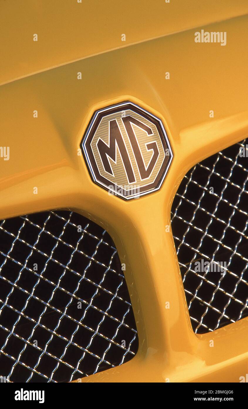 MG Logo on a ZS 180 Saloon 2001 Stock Photo