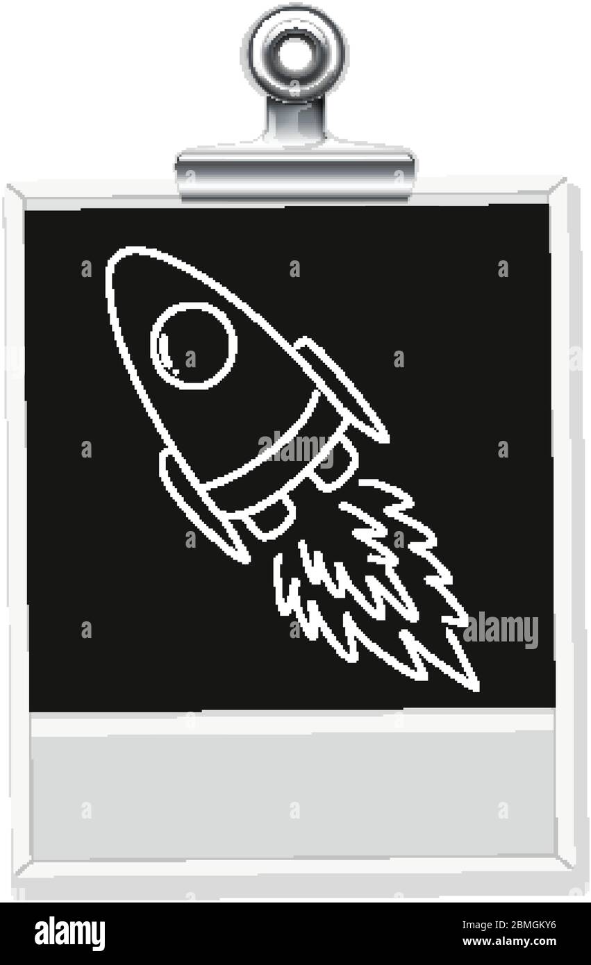 A polaroid film with rocket outline illustration Stock Vector Image & Art -  Alamy