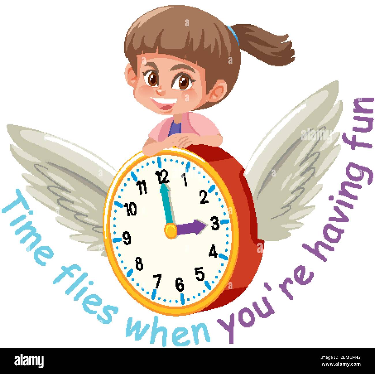 English idiom with picture description for time flies when you are