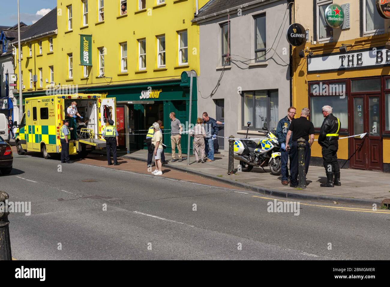 Shortly after 4pm today gardai and a number of forensic detectives arrived at a scene on Thomas Davis Street, Blackpool. Early reports suggest that it may have been a stabbing. No reports on injuries yet. Credit: Damian Coleman/Alamy Live News Stock Photo