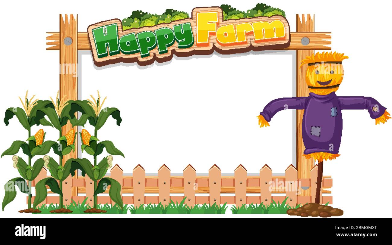 Farm theme frame picture illustration Stock Vector Images - Alamy