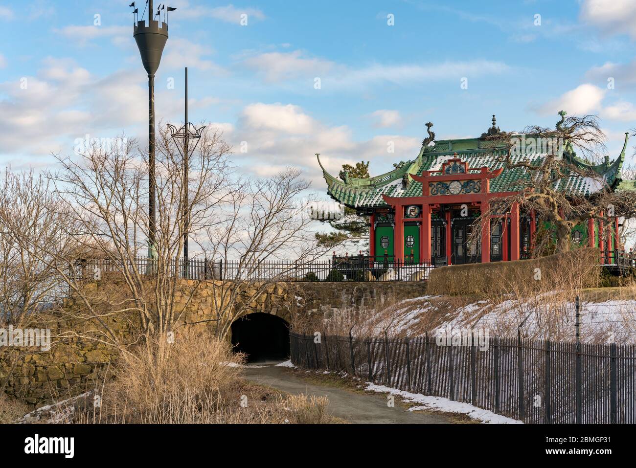 Chinese Tea House at Marble House along the Cliff Walk in Newport