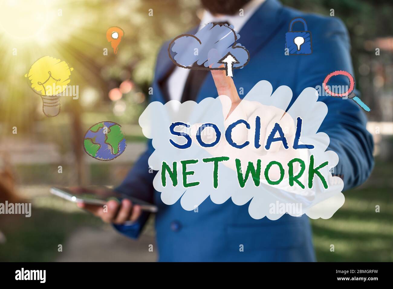 Handwriting text writing Social Network. Conceptual photo Interactions Sharing Information Interan individualal relationship Stock Photo