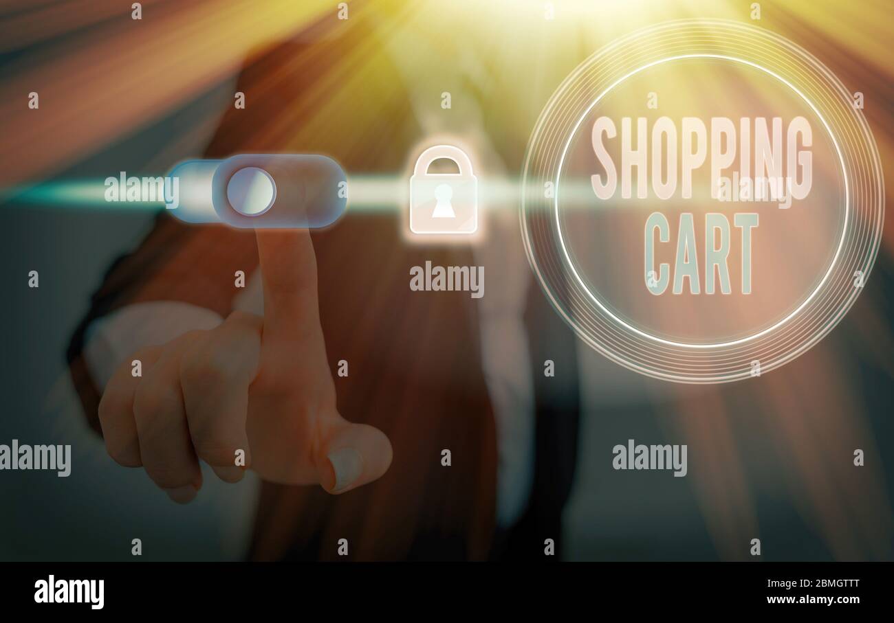 Conceptual hand writing showing Shopping Cart. Concept meaning Case