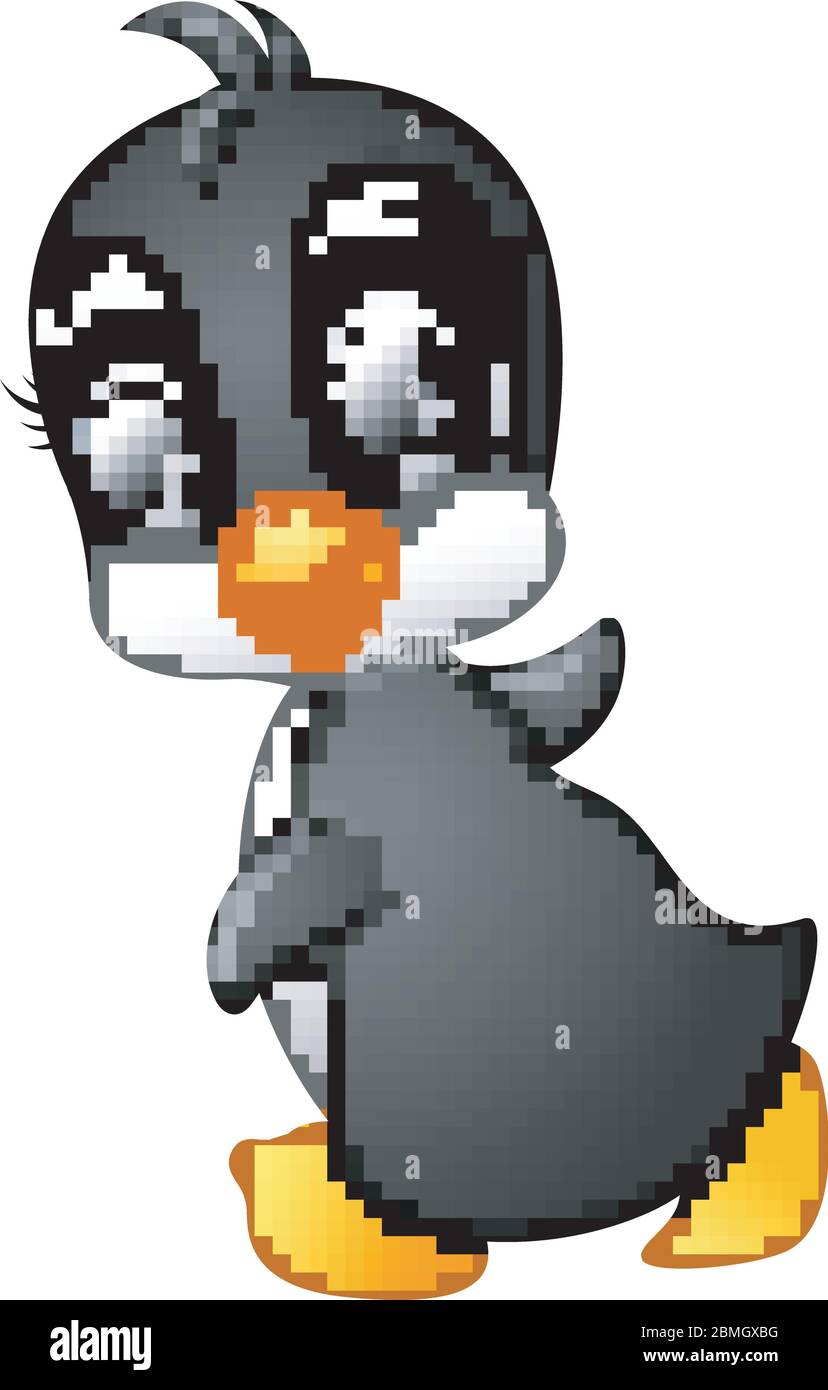 Funny penguin cartoon Stock Vector