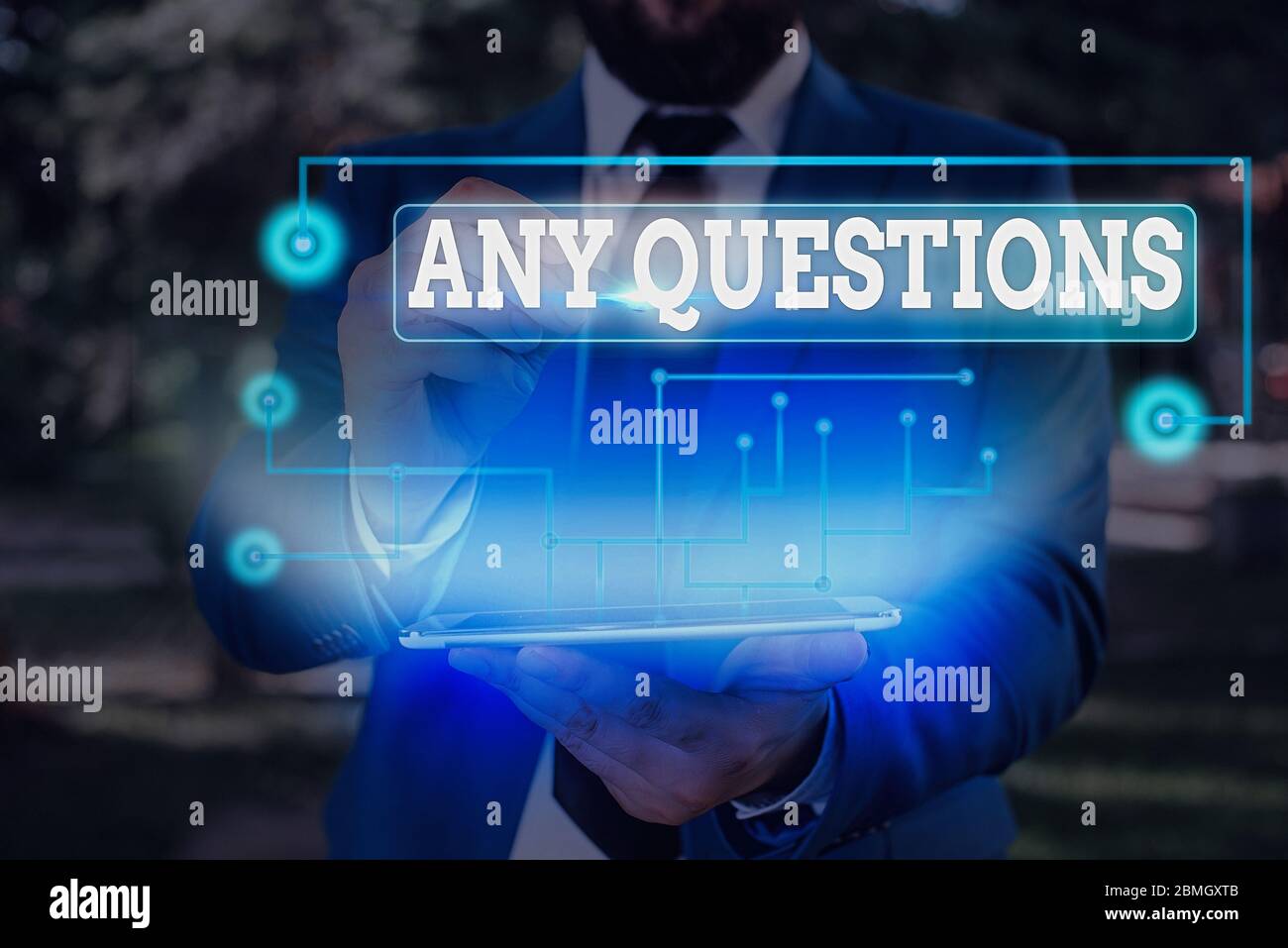 Writing note showing Any Questions. Business concept for Clueless Blank ...