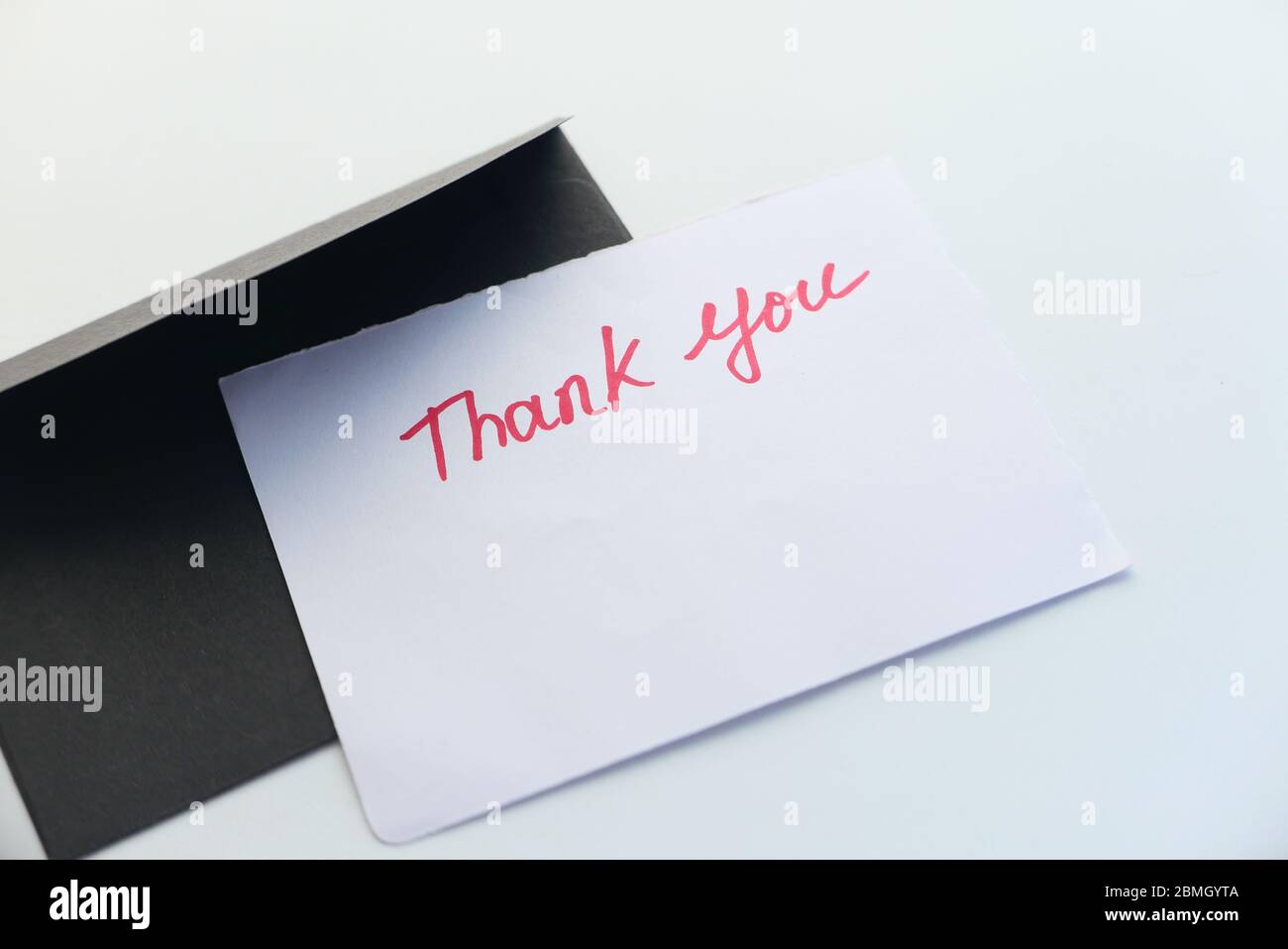 Envelope with Thank You Note Stock Photo Alamy