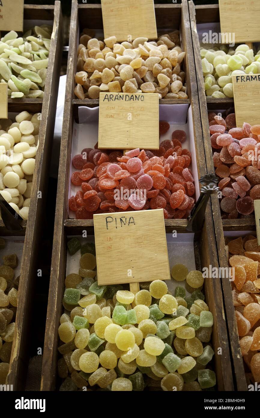 Dried fruit sugar in grocery store, unhealthy food Stock Photo Alamy