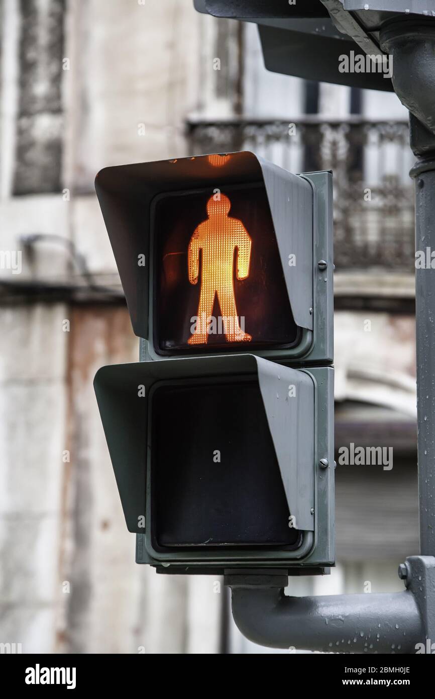 Red traffic light for pedestrians, traffic and transport, road safety Stock Photo Alamy