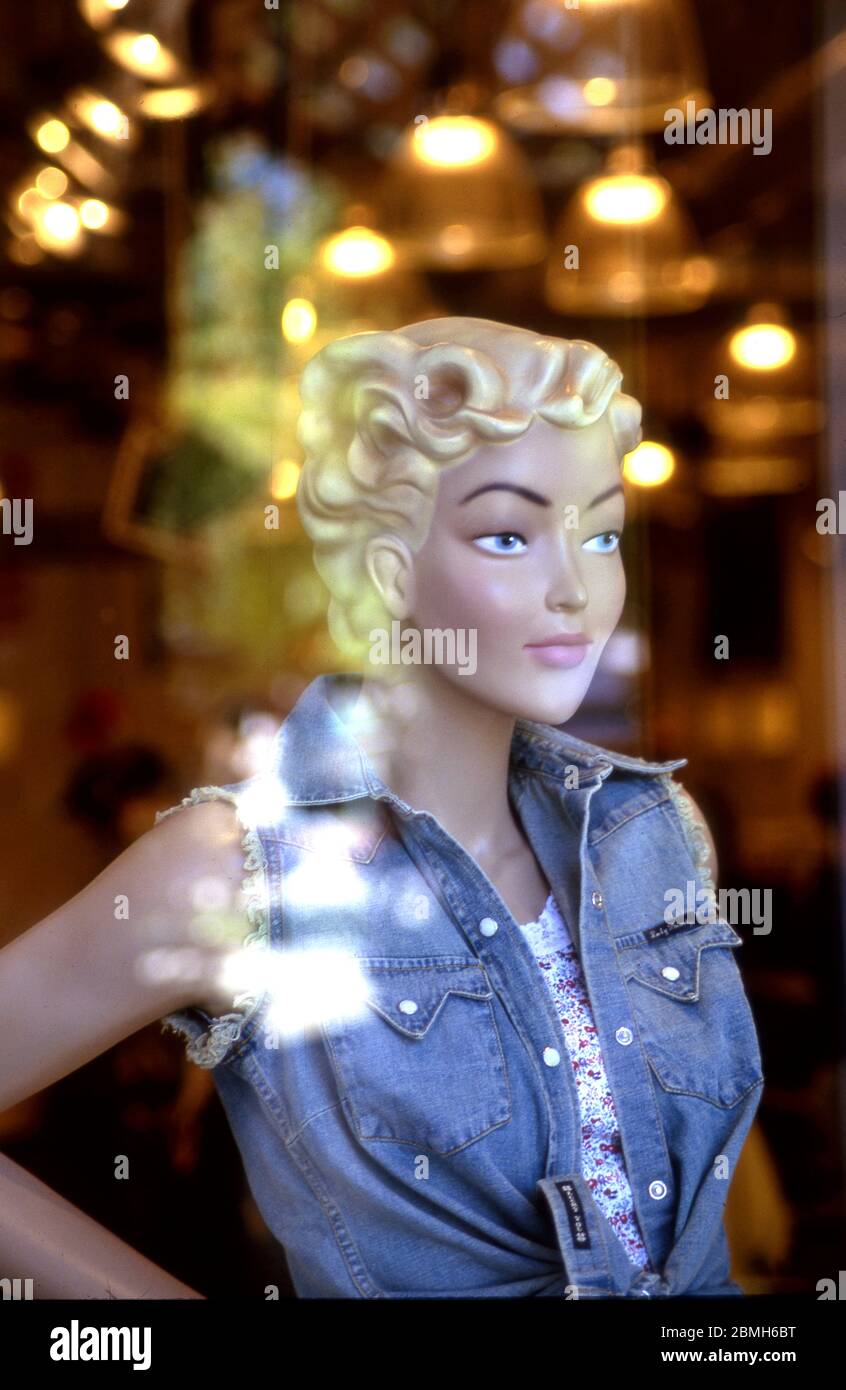 Mannequin in window Stock Photo Alamy