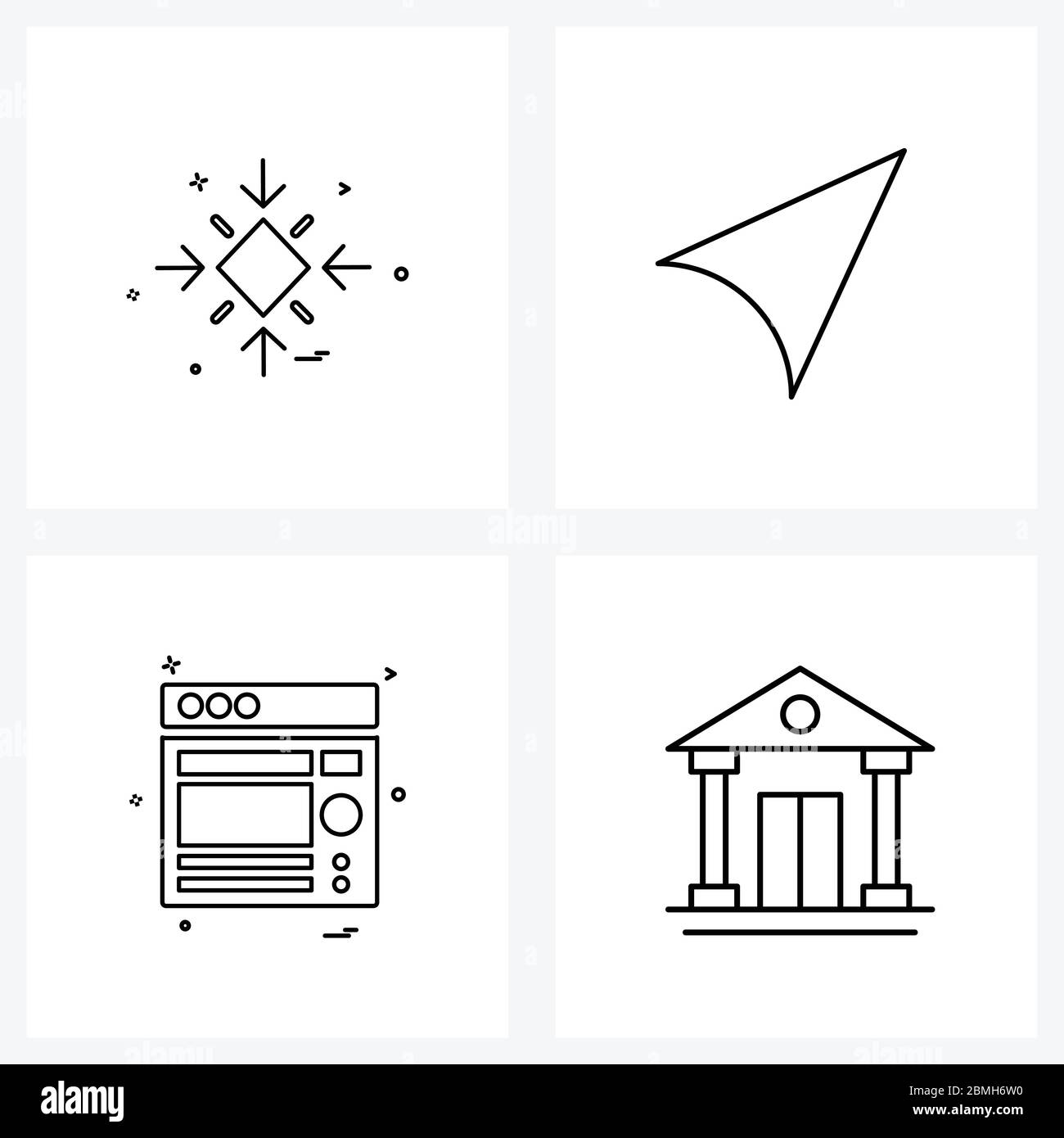 Isolated Symbols Set of 4 Simple Line Icons of Christmas, web layout ...