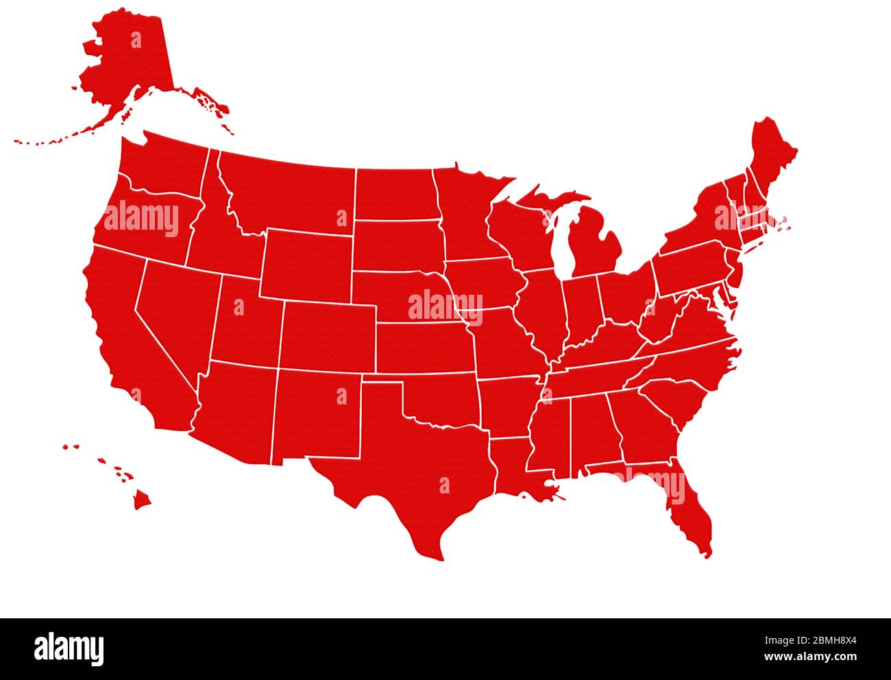 United States Map America Isolated Stock Photo Alamy