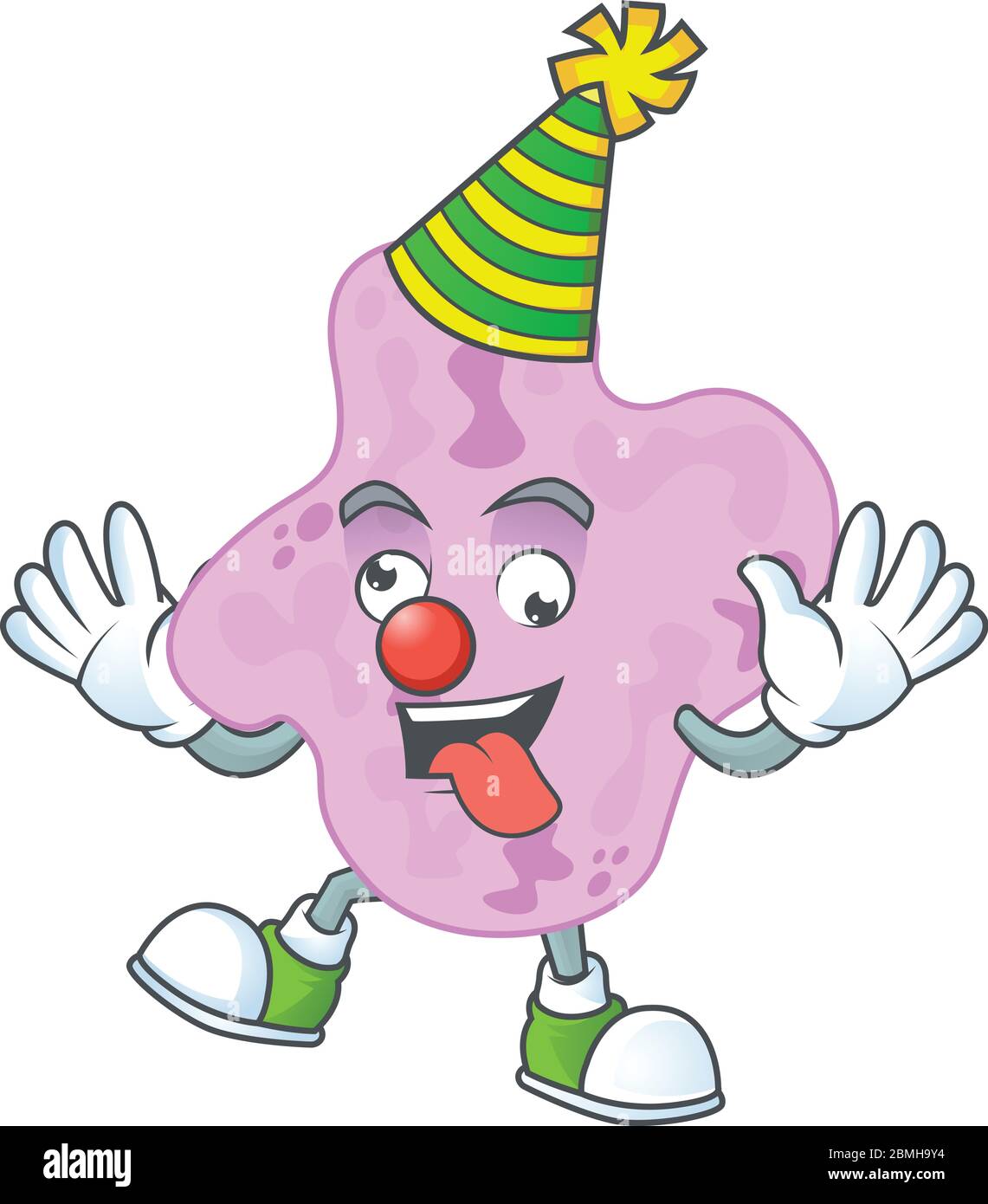 Amusing Clown tetracoccus cartoon character mascot style Stock Vector ...