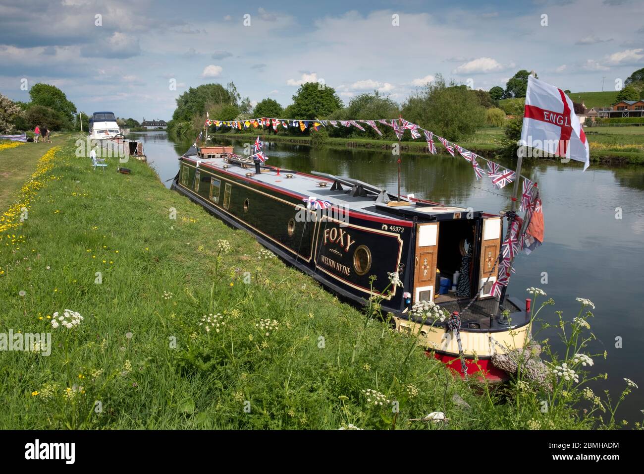 The Gloucester and Sharpness Canal, Purton, Gloucestershire, UK Stock