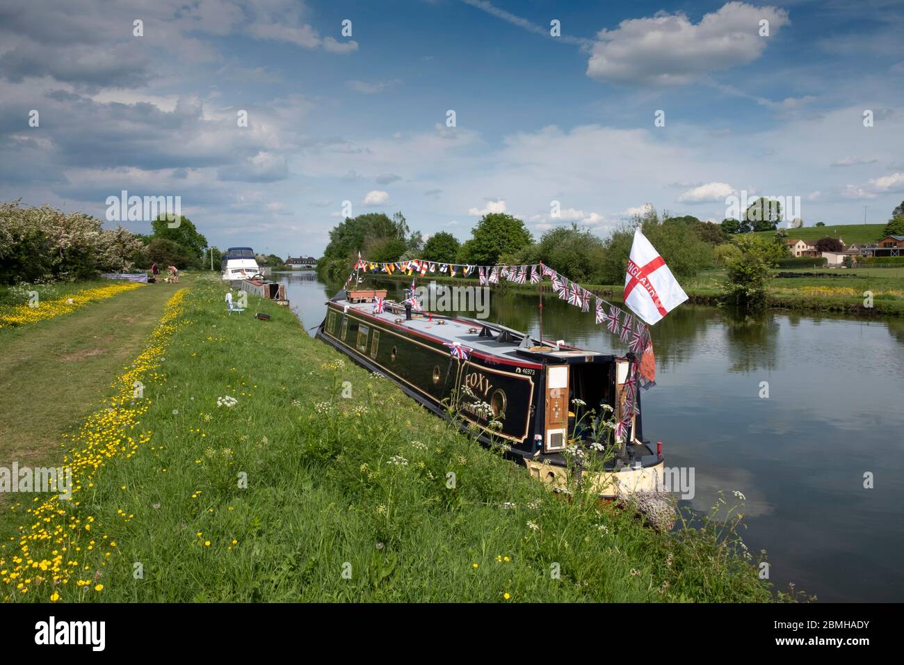 The Gloucester and Sharpness Canal, Purton, Gloucestershire, UK Stock