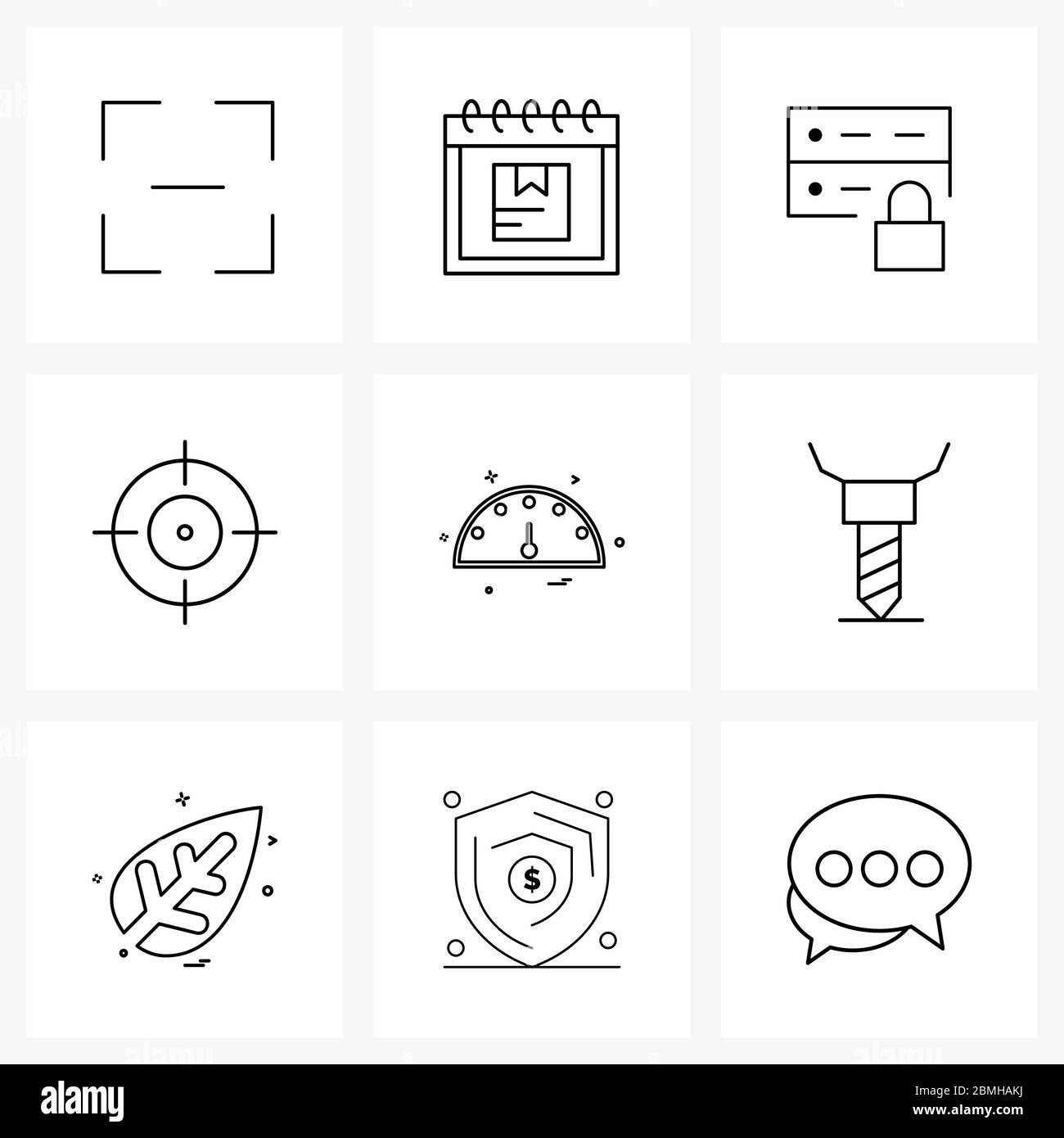 Icons line screw box Stock Vector Images - Alamy