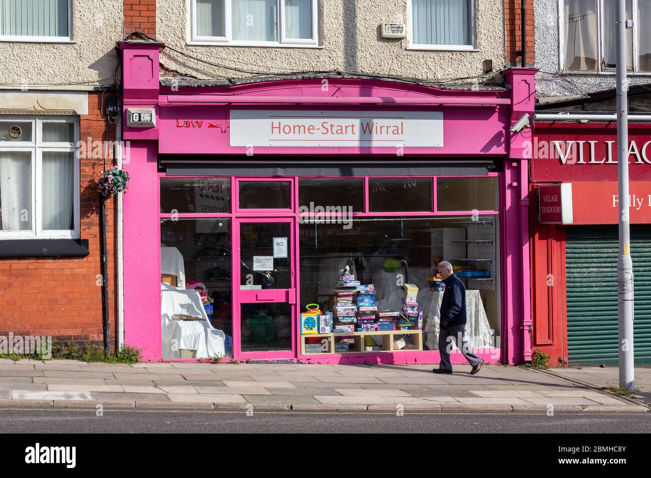 HomeStart Wirral shop, organisation which supports families with young