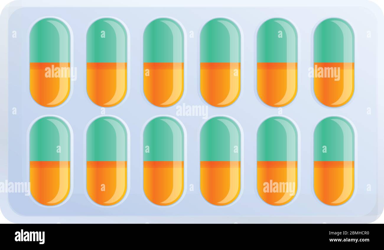 Capsule pack icon. Cartoon of capsule pack vector icon for web design ...