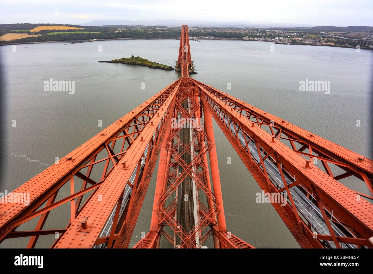 The Bridges over the Forth at Queensferry crossing. The Forth Bridge - a railway bridge (1882) Stock Photo