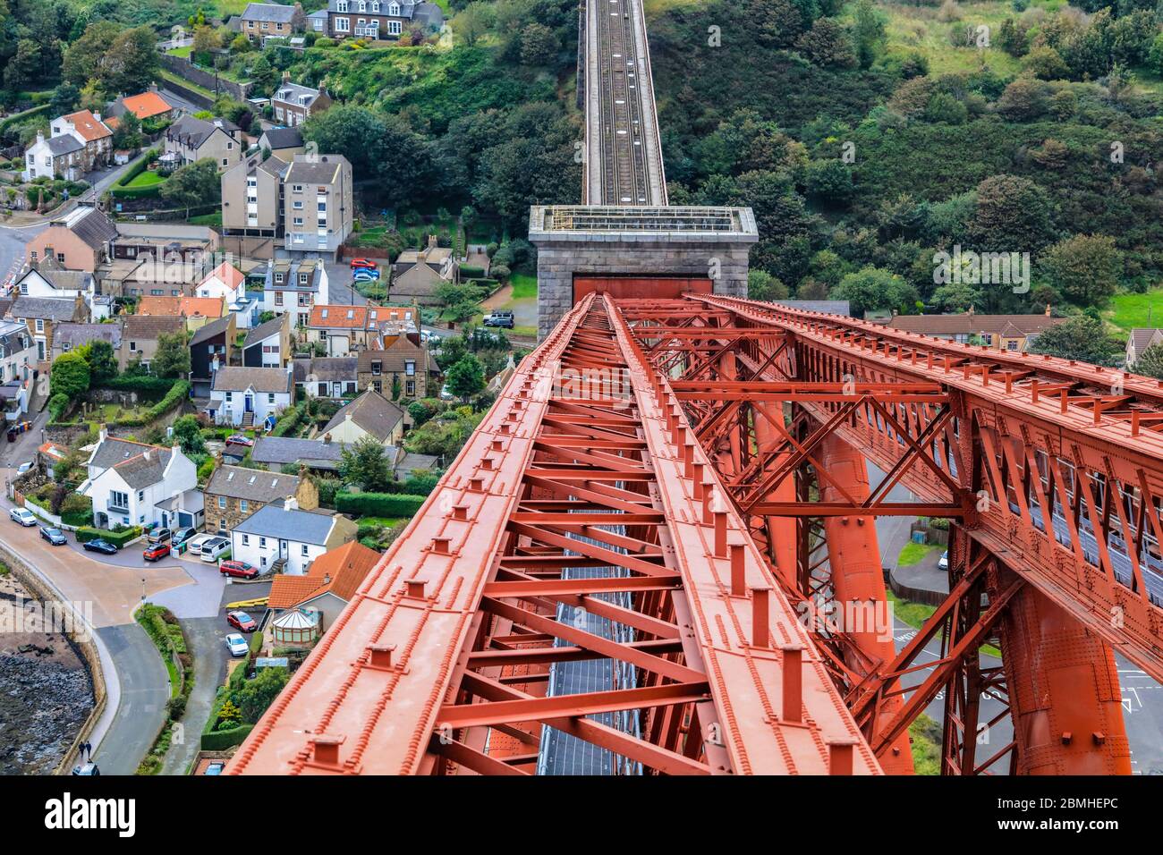 The Bridges over the Forth at Queensferry crossing. The Forth Bridge - a railway bridge (1882) Stock Photo