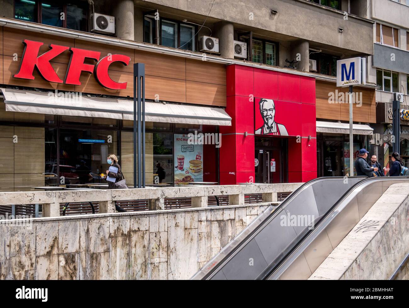 Bucharest/Romania 05.07.2020 KFC fast food restaurant situated in