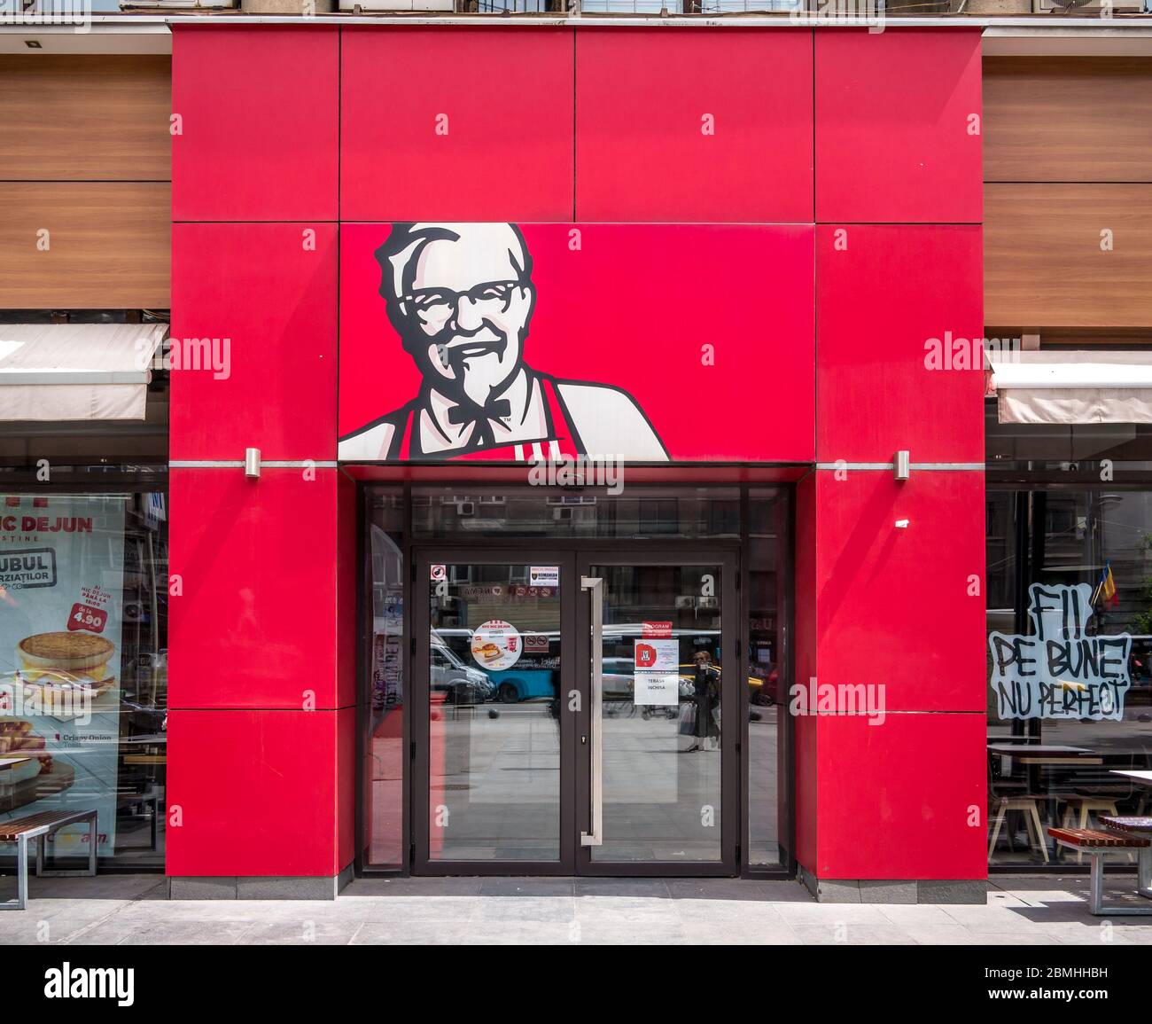 Bucharest/Romania 05.07.2020 KFC fast food restaurant situated in