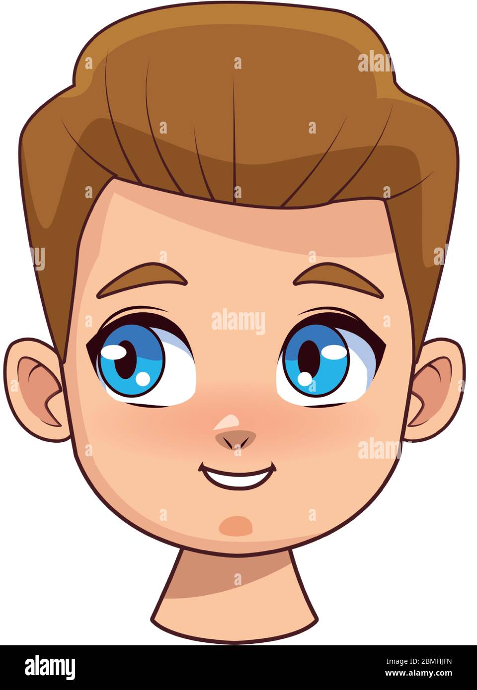 happy young boy teenager head character Stock Vector Image & Art - Alamy