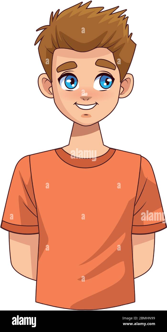 happy young boy teenager character Stock Vector Image & Art - Alamy
