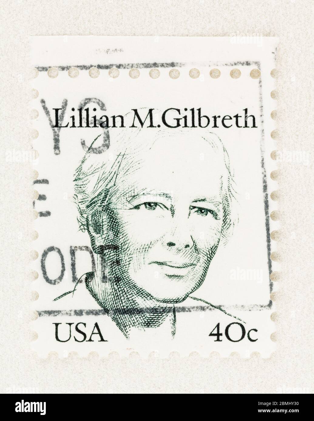 SEATTLE WASHINGTON - May 8, 2020: Portrait  of industrial engineer Lillian Moller Gilbreth on 1984 American stamp.   Scott # 1868 Stock Photo