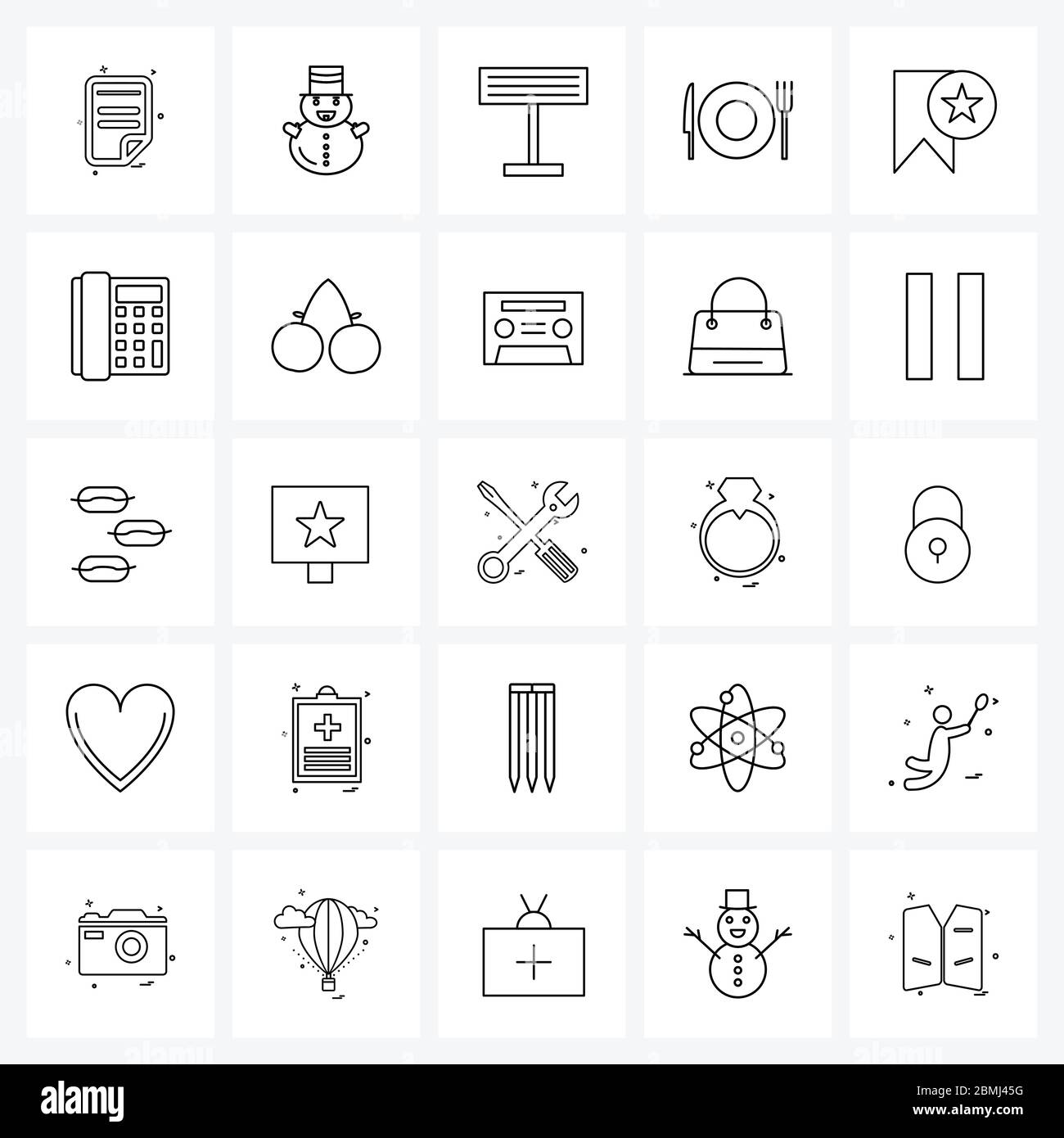 25 Editable Vector Line Icons and Modern Symbols of label, bookmark ...