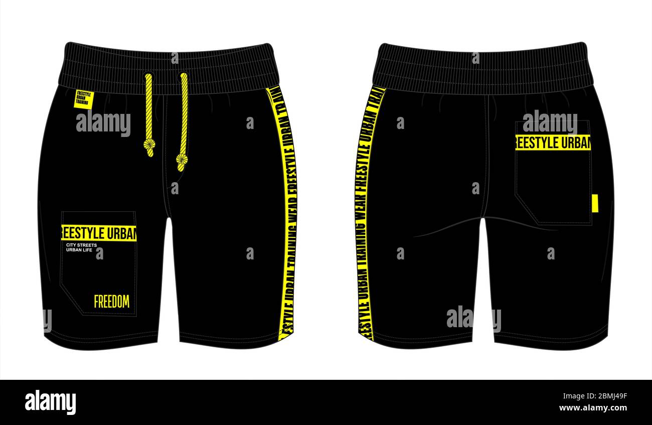 black shorts template