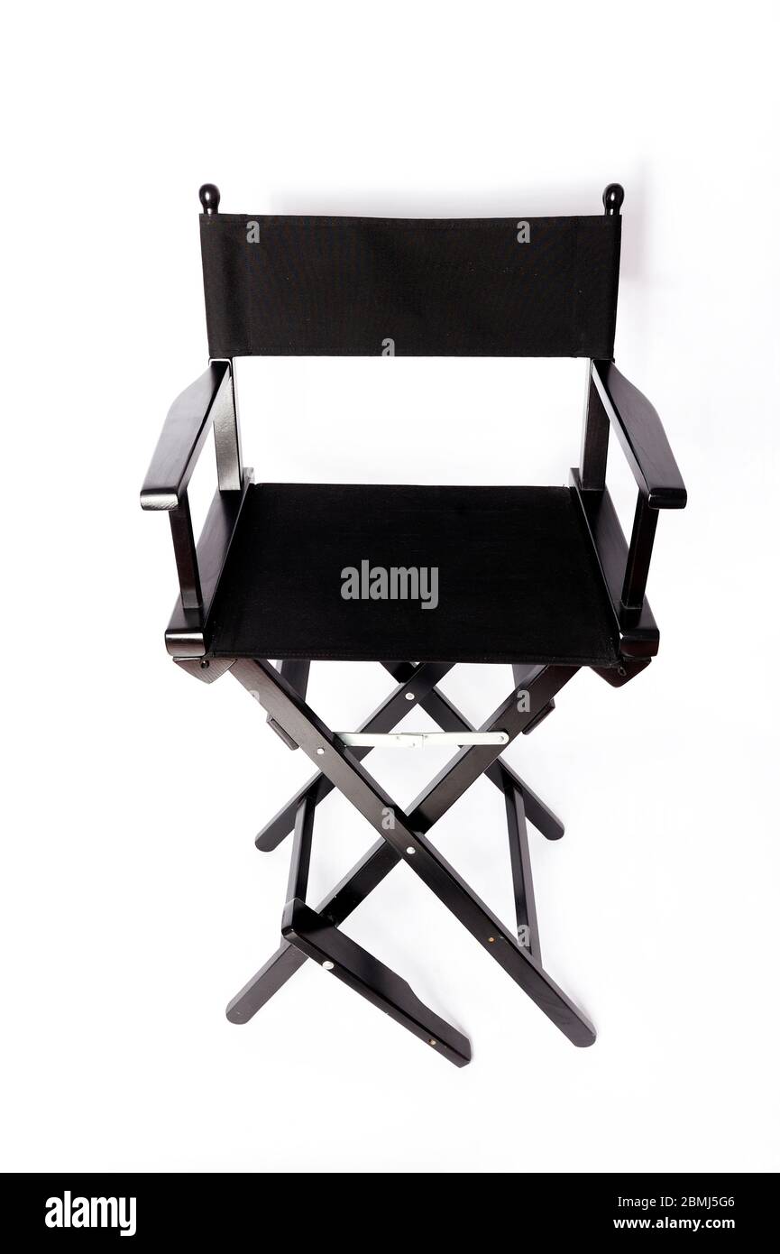 chair, furniture, director's, director's chair, position, social status, film studio, photo studio, clean, new, waiting, concept, business, event, Stock Photo