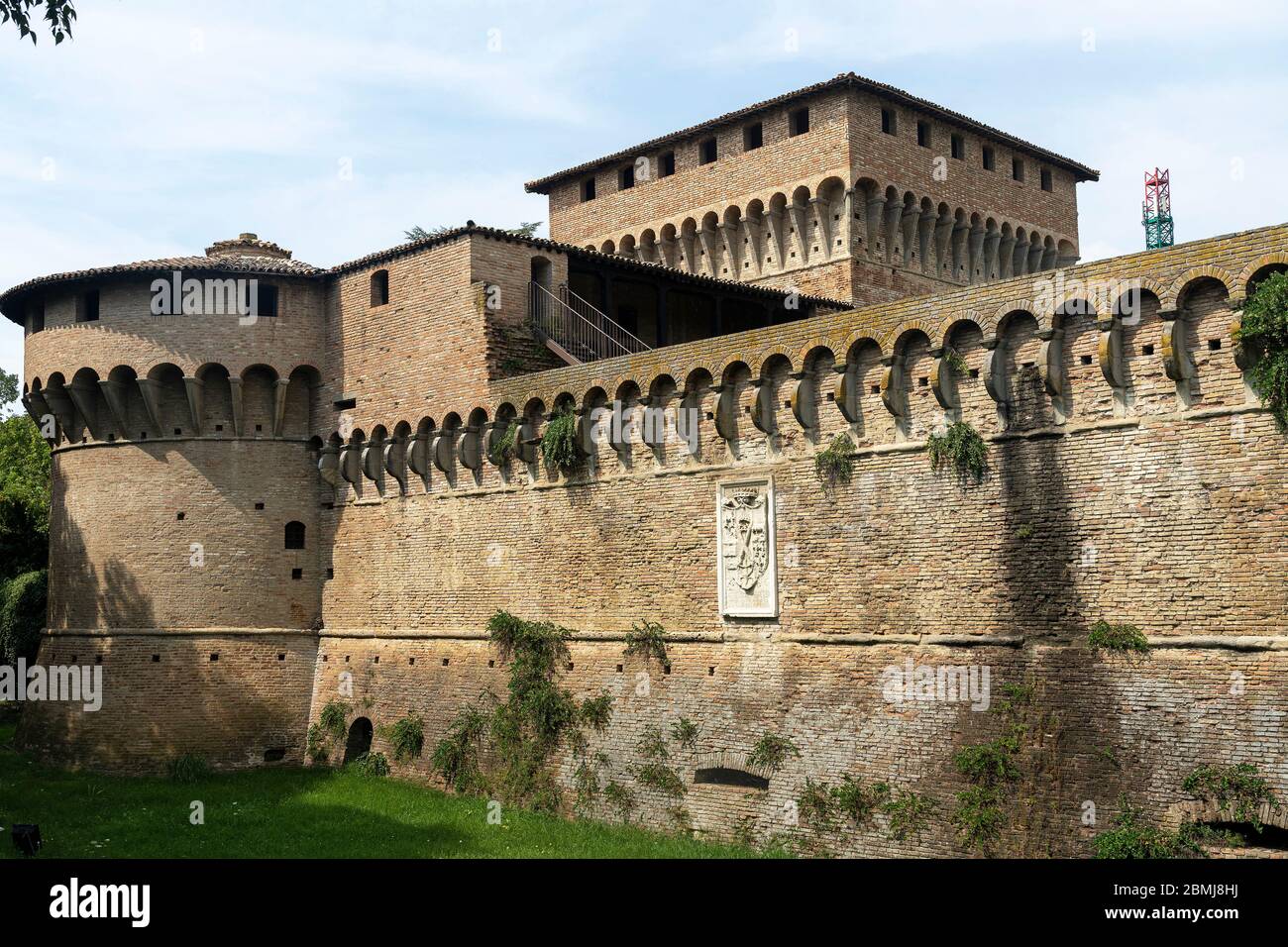 Exterior of the medieval castle in Forli, Emilia Romagna, Italy Stock ...