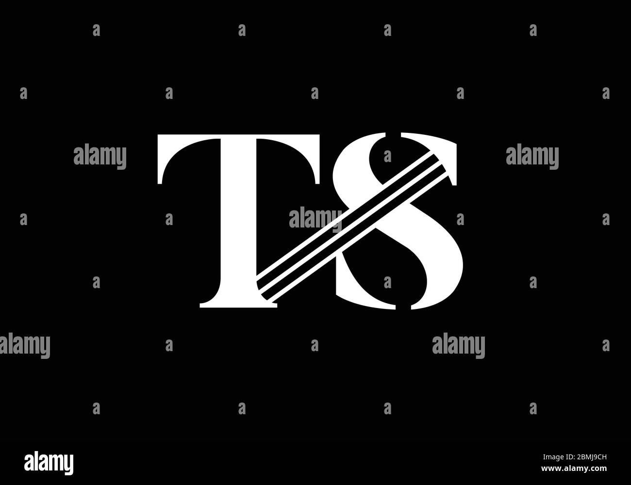 Initial Monogram Letter T S Logo Design Vector Template. Graphic ...