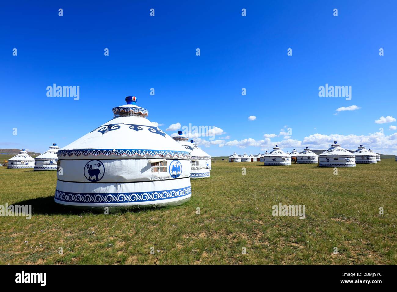 Mongolian yurt on the grassland Stock Photo - Alamy