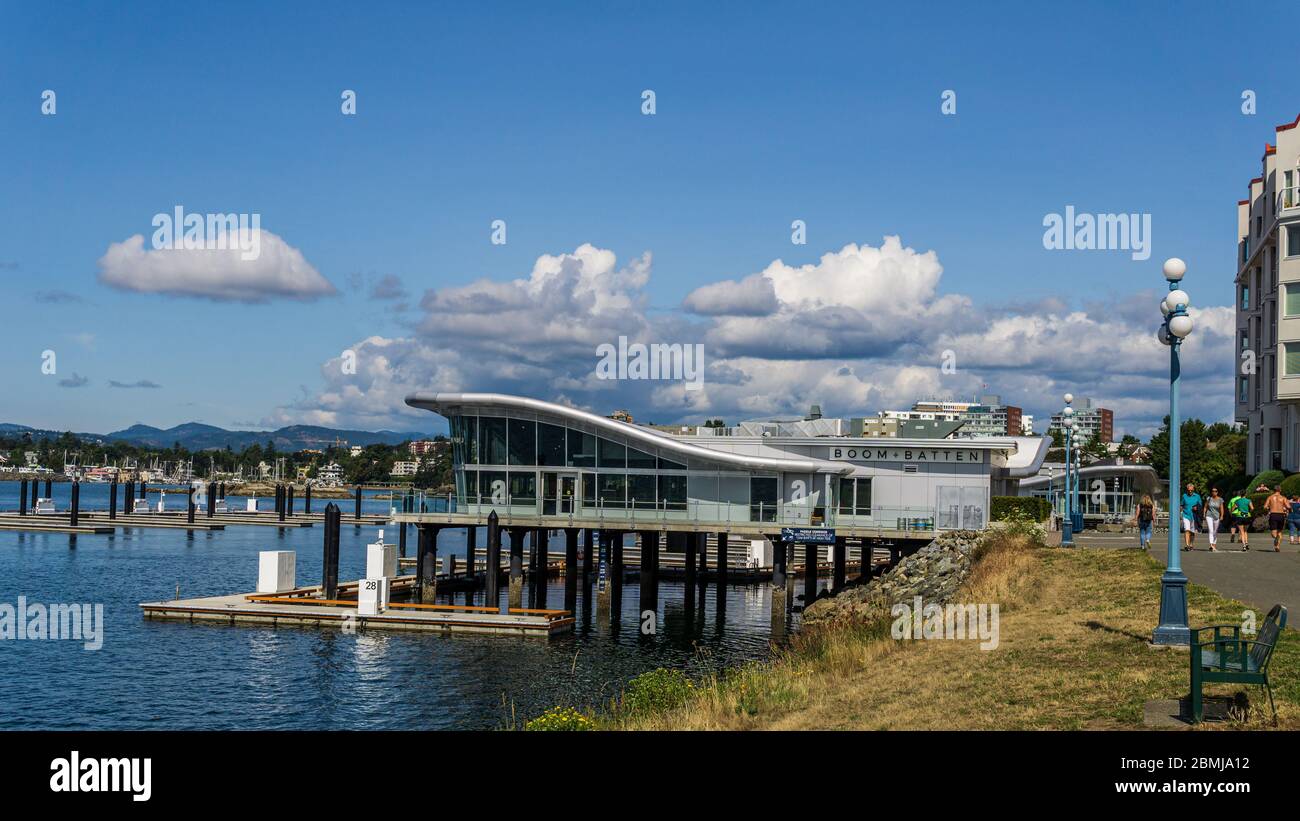 VICTORIA, CANADA - JULY 14, 2019: Boom plus Batten Restaurant and Cafe Tourists sightseeing destination Stock Photo