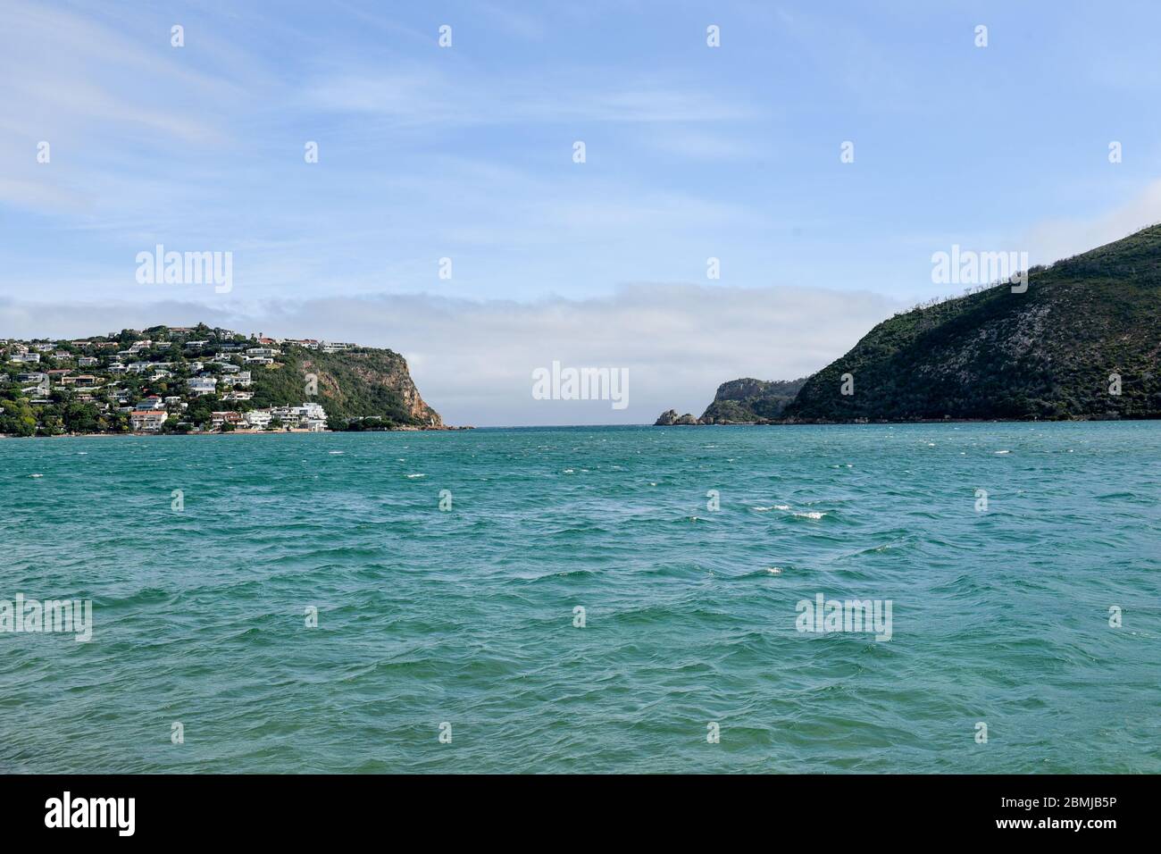 Knysna Heads is one of the top tourist attractions located on the Garden Route, South Africa Stock Photo