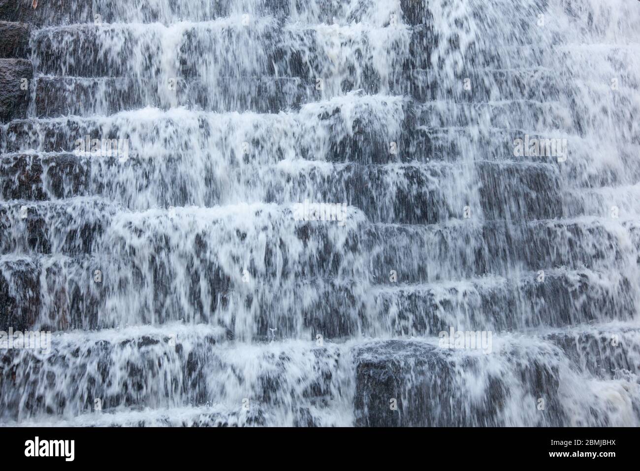 looking along the steps of the waterfall - inside the Loui…