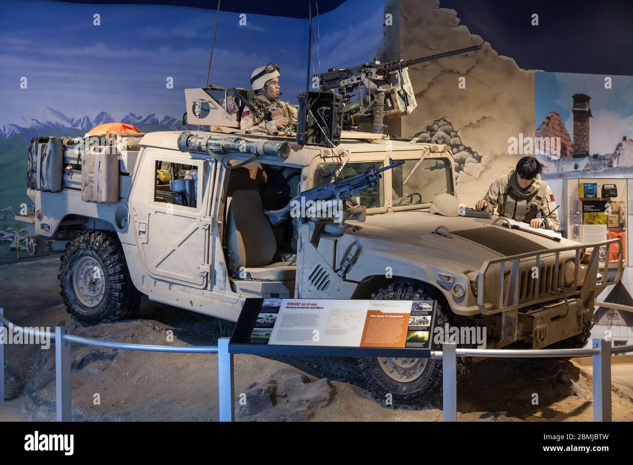 HMMWV Exhibit in the Airborne and Special Operations Museum Stock Photo