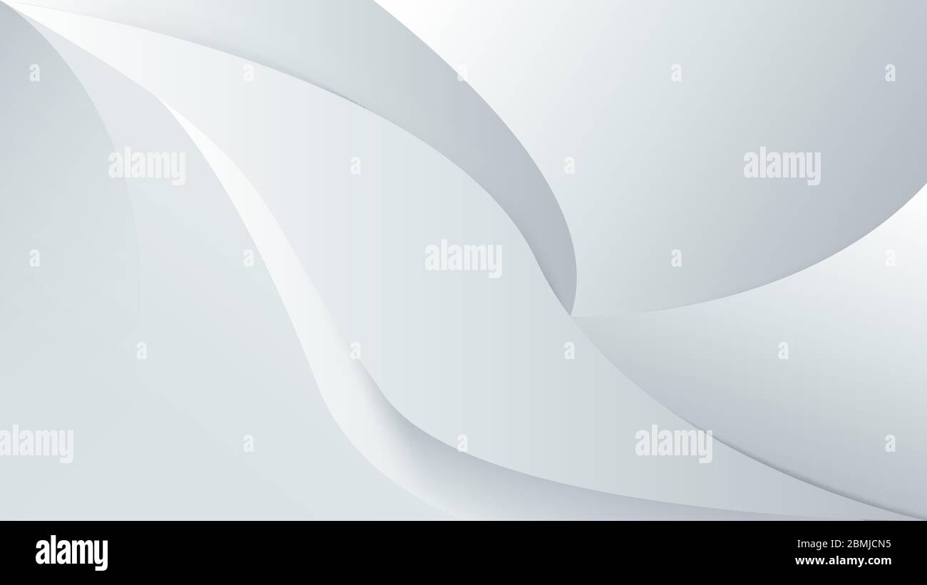 Abstract white background with smooth lines. 3d Vector illustration ...