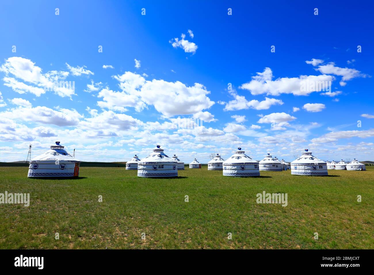 Mongolian yurt on the grassland Stock Photo